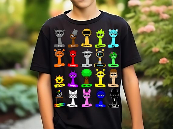 Maglietta Sprunki Per Ragazzi: 'Just A Boy Who Loves Sprunki' - T-shirt Giovani In Cotone