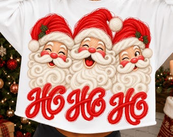 Santa Ho Ho Ho PNG, Retro Christmas Png, Santa Claus Png, Sparkle Santa Christmas gifts png, Christmas Png, Xmas Png, Santa Hat Png
