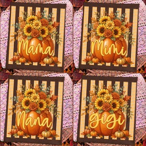 Randigt höstmamma png-paket, blommig pumpa-rosett png, trendig höstpumpa png, kokett höstskjorta png, pumpakrydda png, solros png