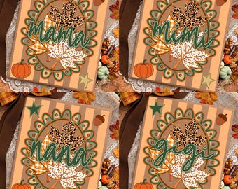 Striped Fall Mama Png Bundle, Coquette Floral Pumpkin Bow PNG, Trending Fall Pumpkin Sublimation, Autumn Shirt Design, Pumpkin Spice Png