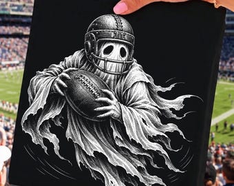 Halloween Football PNG, Football Ghost Png, Tis the Season Ghost Shirt Design, Spooky Game Day Pumpkin Png, Retro Fall Football Sublimation