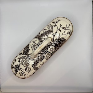 c.1880 Mintons Staffordshire brown and white surgeon instrument bowl