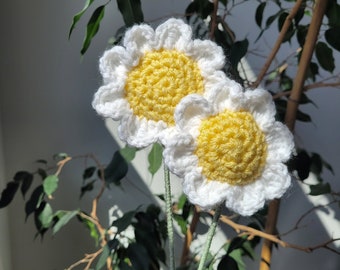 Puffy Daisy flower crochet pattern instructions PDF / Easy Crochet pattern / Daisy Crochet Pattern