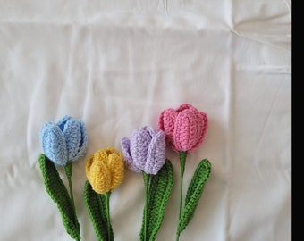 2-in-1 Tulip/Crocus Crochet Pattern Instructions PDF / Crochet Tulip Pattern / Crochet Crocus Pattern / Crochet Flower Pattern