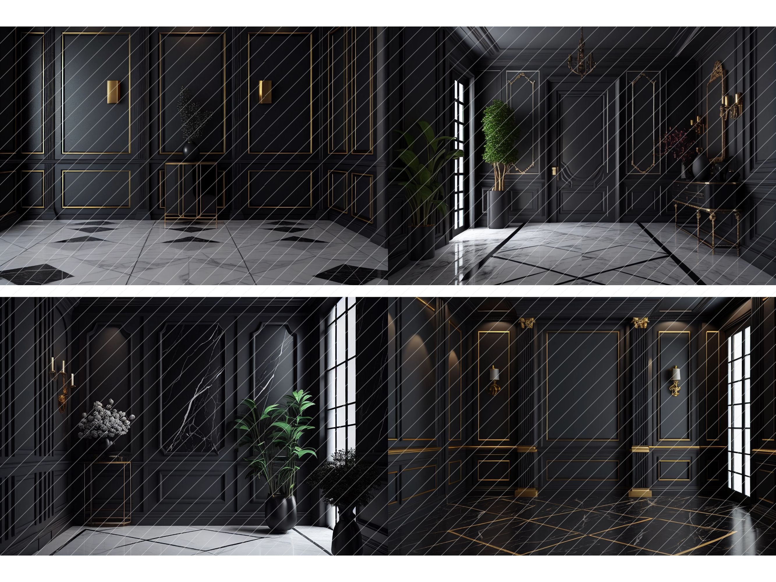 10 Black Panelled Wall Digital Backdrops, Maternity Digital Background ...