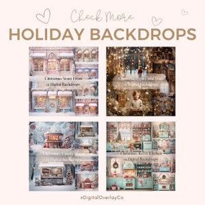 Rustic Christmas Digital Backdrops, Composite Backdrops Holiday Winter ...