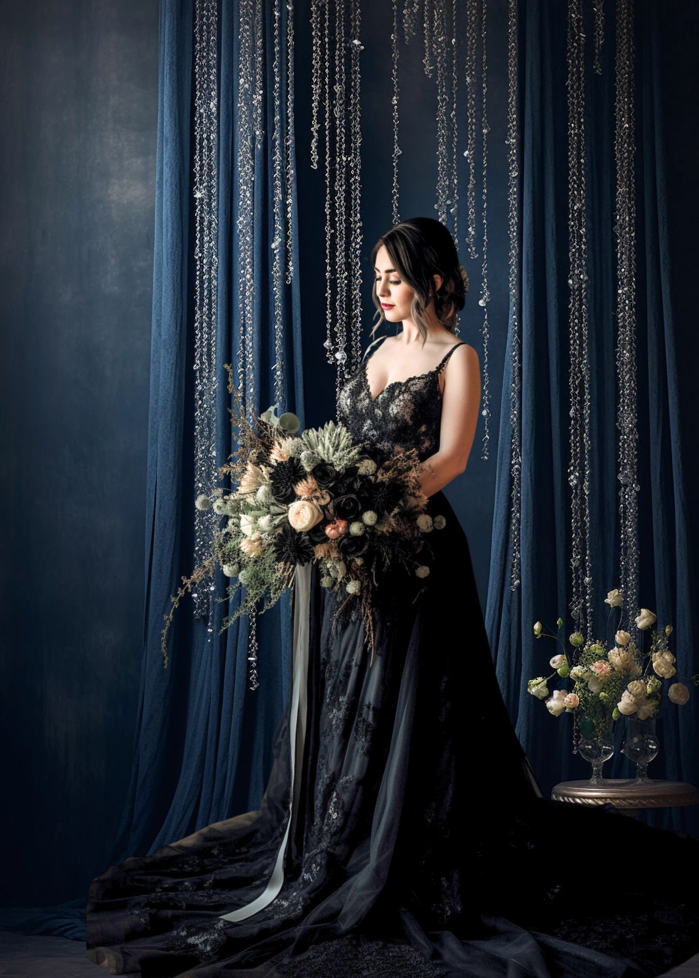 12 Midnight Blue Fine Art Digital Backdrops ,maternity Portrait Digital ...