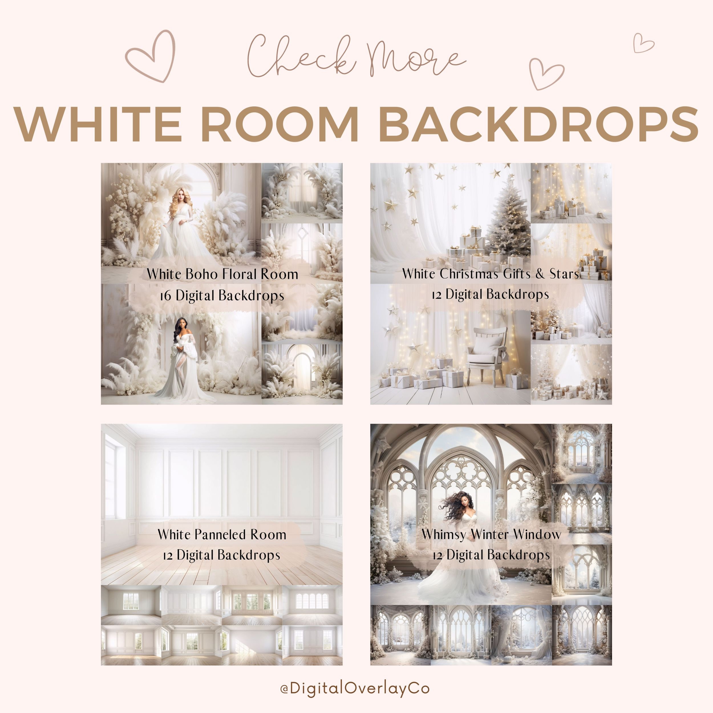 White Marble Room Digital Backdrops, Maternity Wedding Portrait Digital ...