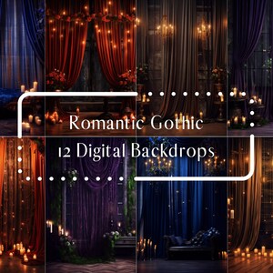 Romantic Gothic Digital Backdrops, Maternity Portrait Digital Overlays, Photoshop Overlay, Wedding Photography Digital Background, Studio