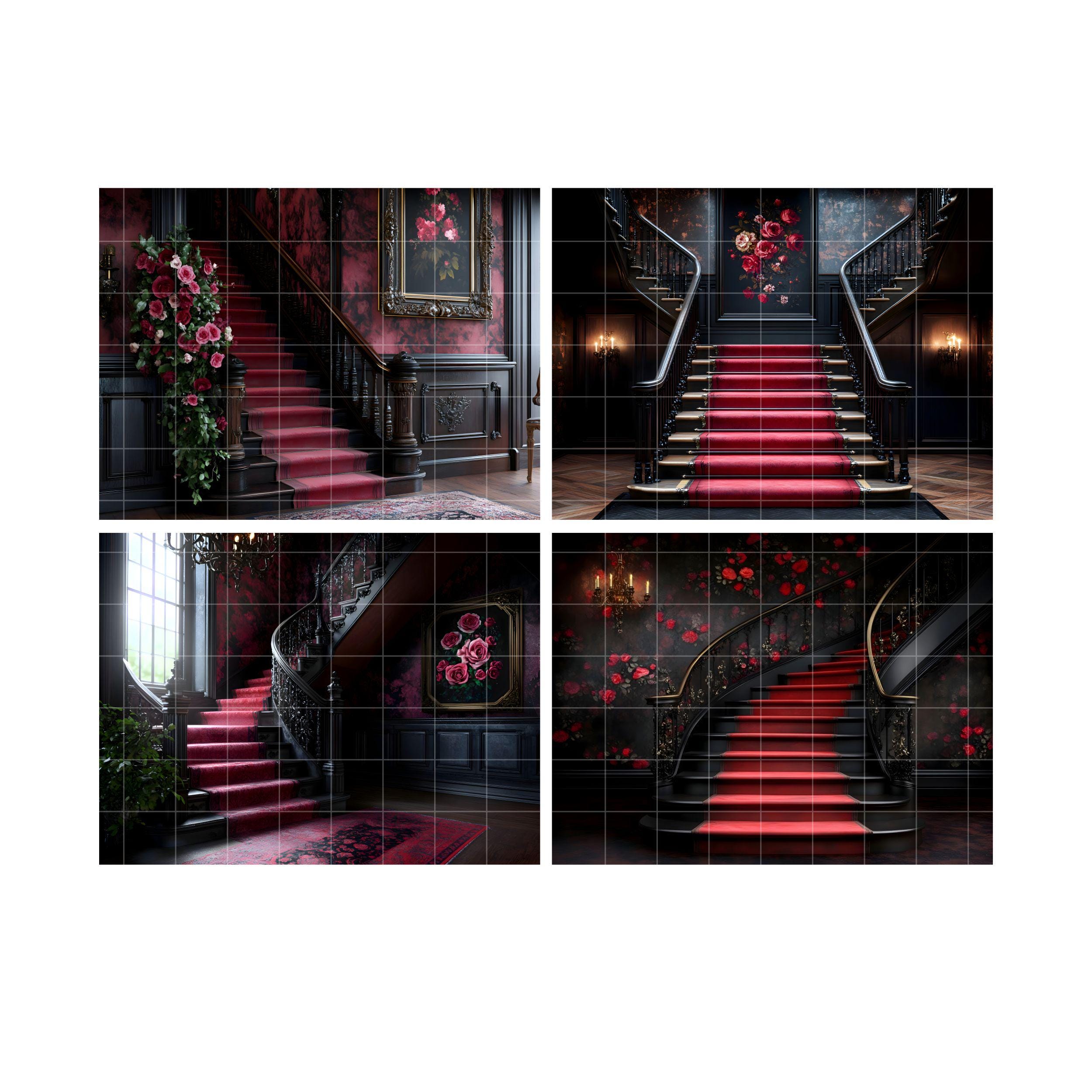 Exf Background Romantic Gothic Mansion Room Digital Backdrops, Maternity Wedding ...