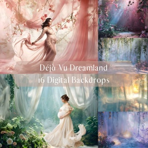 Déjà Vu Dreamland Digital Backdrop, Romantic Fantasy Lighting, Photoshop Overlays, Maternity Background, Photography Digital Background