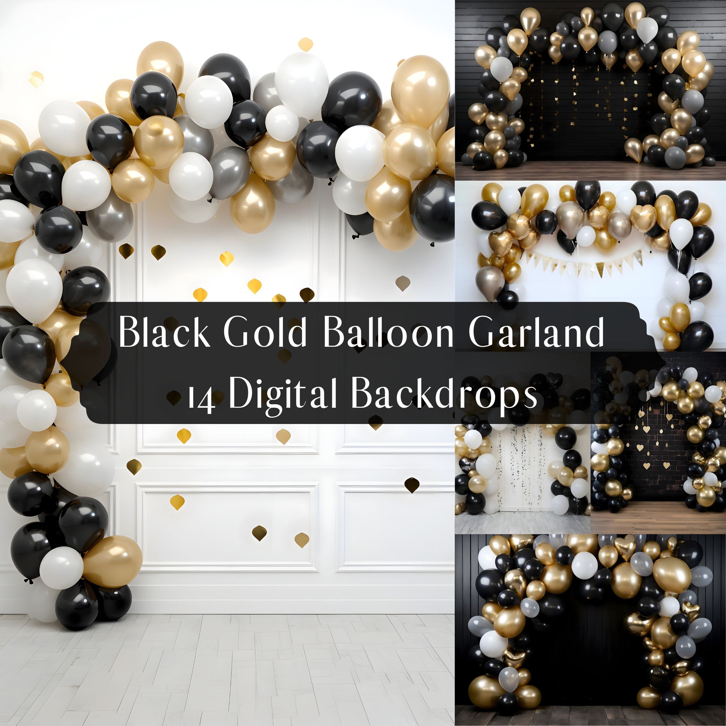 Black Gold Birthday Backdrop for Adult Men Woman Party Decorations Sur – If  you say i do