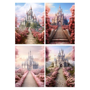 Princess Castle Pathway Digital Backdrops for Portrait Composite ...