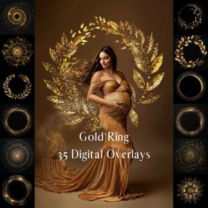 Gold Ring Digital Overlays, Maternity Backdrop overlay, Portrait Studio Photography Digital Background, Photoshop Overlays, Photo Editing