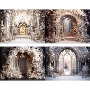 Whimsical Christmas Arch Digital Backdrops Composite Photography ...
