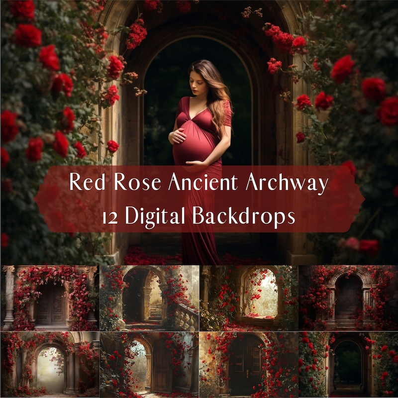 Red Rose Digital Background - Etsy