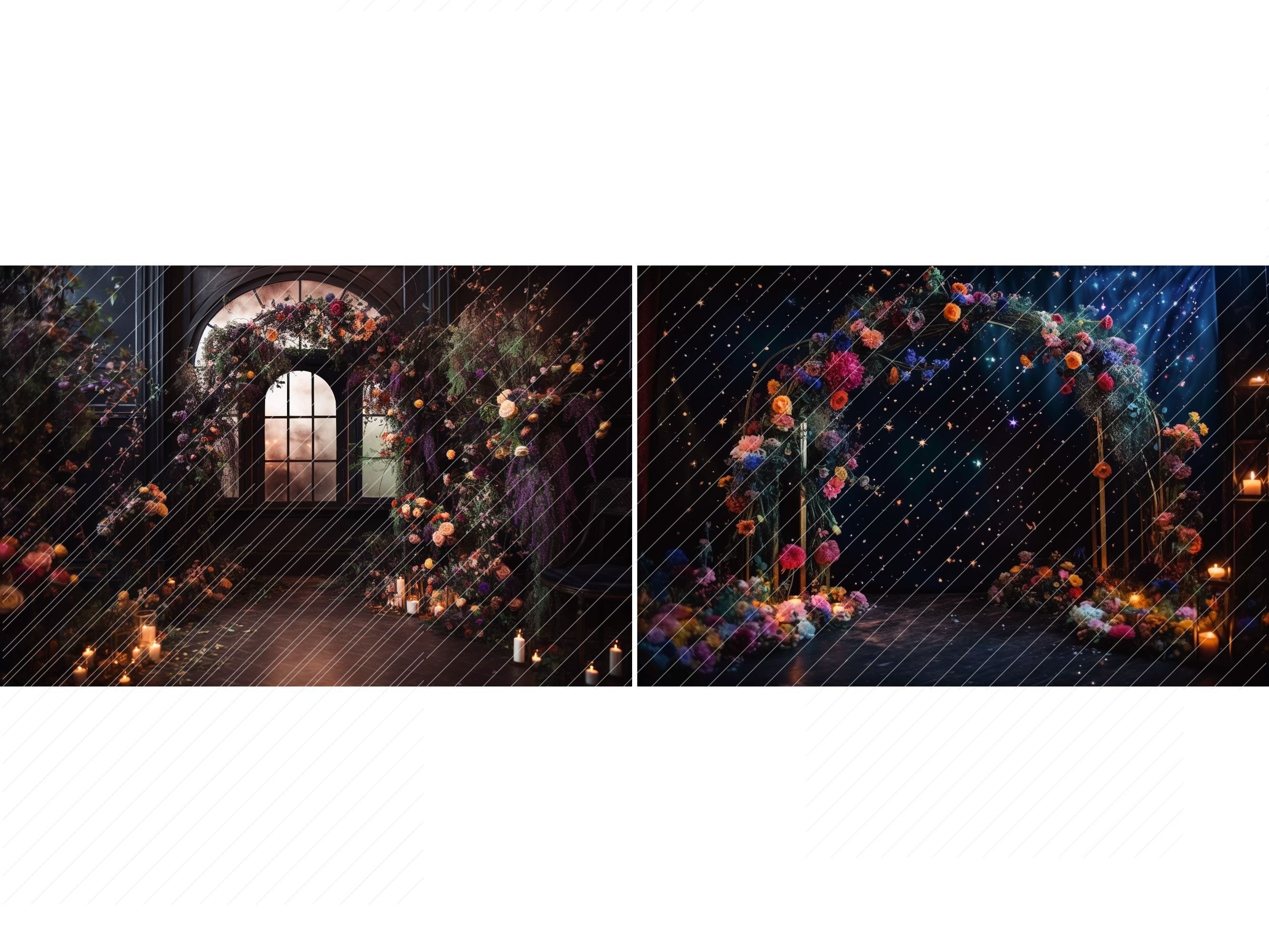 Digital Backdrops Dark Gothic Floral Setting, Maternity Portrait ...