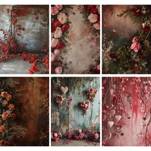 Bold Boho Floral Digital Backdrops,wedding Family Maternity Photography ...
