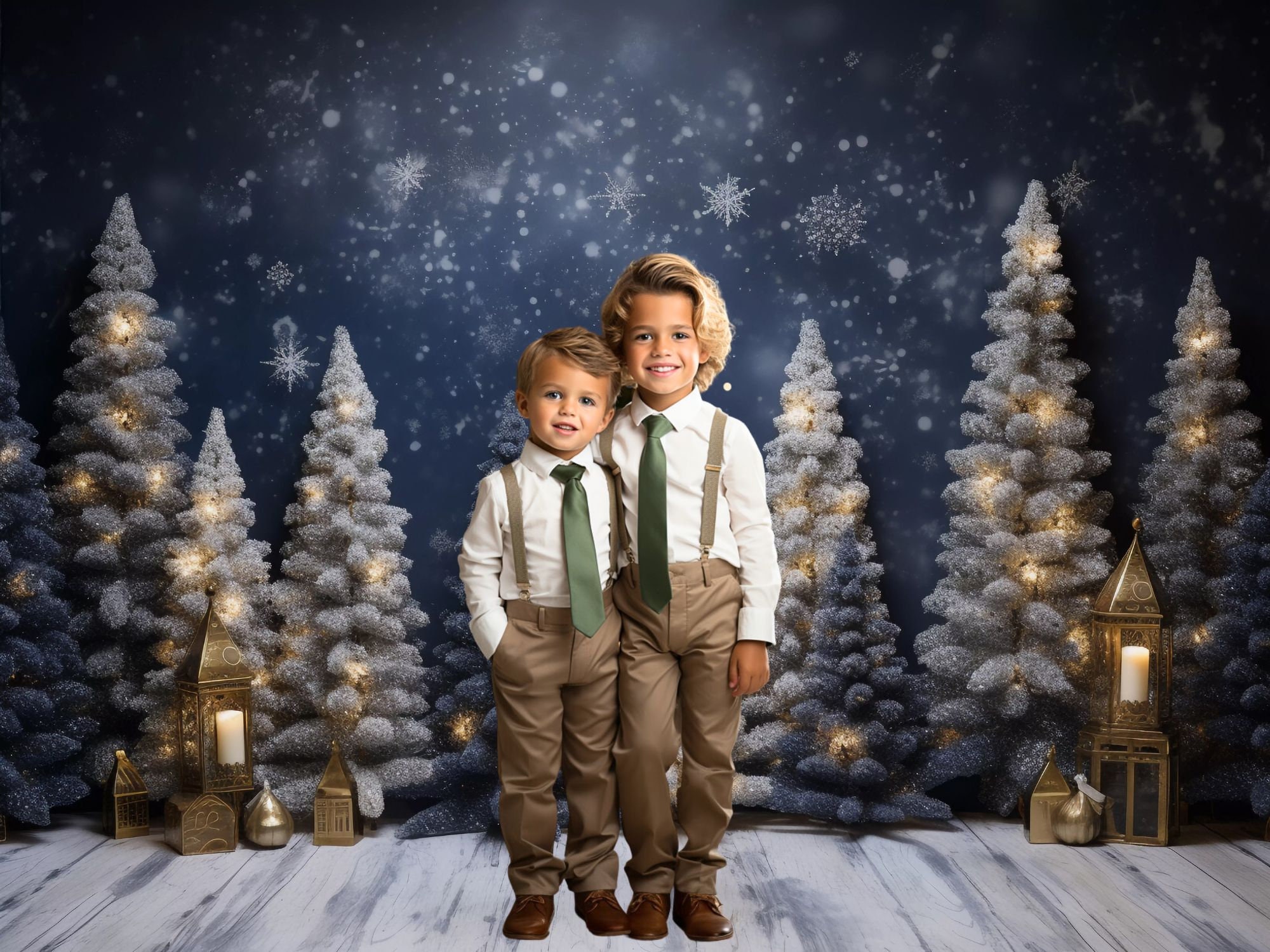 Dark Christmas Tree Digital Backdrops, Composite Backdrops Holiday ...