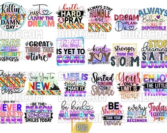 Inspirational Png Bundle, Motivational Png Bundle, Positive Png Bundle, Inspirational Quote, Mental Health Png,Positive Quotes,Self Love Png