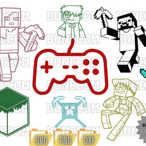 Video Gaming Svg Bundle, Svg, Png, Clipart, Mine PNG, Mine Digital Svg, Mine Letter SVG, PNG, Craft Clipart, Mine Clipart, Mine, Gaming
