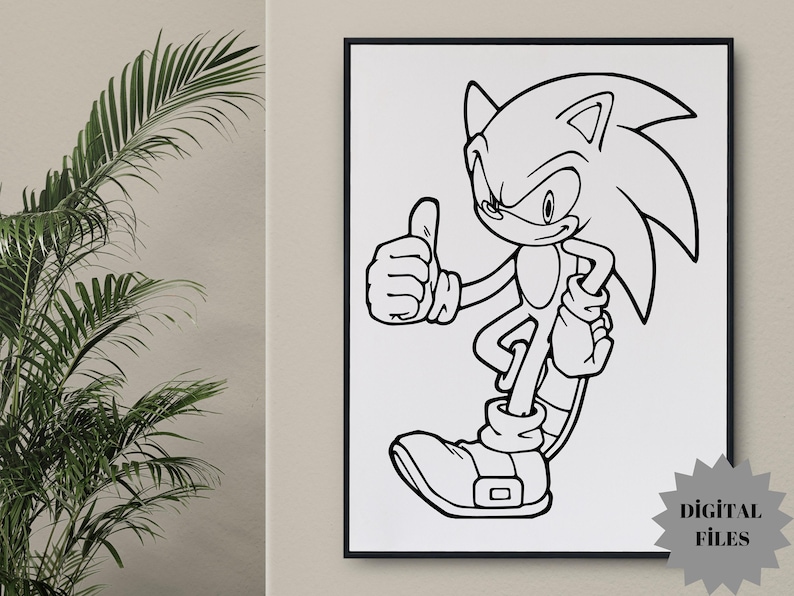 Sonic Sillhoute Black svg,Cartoon Printfile,Sonic Silhouette,Sonic Layared,Sonic Hedenog svg,Sonic Cutfile,Superhero svg,Superhero Cut image 3