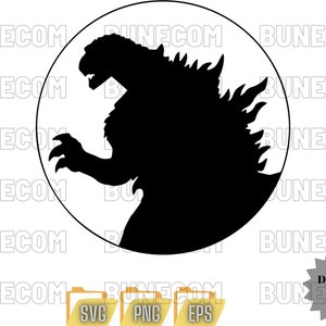 Godzilla svg, Godzilla Silhouette, Godzilla Clip Art, Godzilla Cut File, Godzilla Vector, Godzilla png, Godzilla Bundle svg, Digital Files