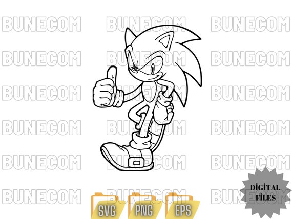 Sonic Sillhoute Black svg,Cartoon Printfile,Sonic Silhouette,Sonic Layared,Sonic Hedenog svg,Sonic Cutfile,Superhero svg,Superhero Cut