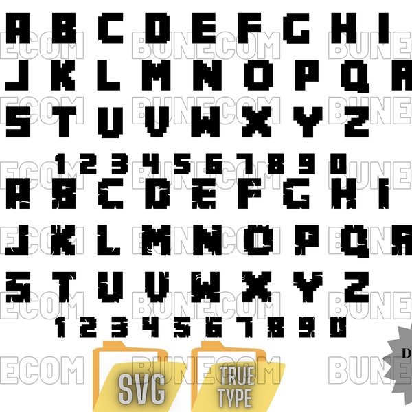 Video Gaming Svg Bundle, Mine Font True Type, Mine Digital Svg, Mine Letter SVG, Mine Clipart, Font , Alphabet and Number SVG, Silhouette