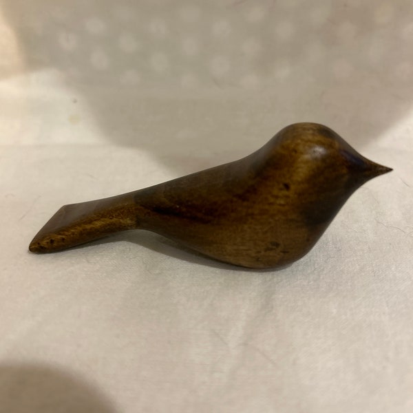 Hand carved wooden comfort bird