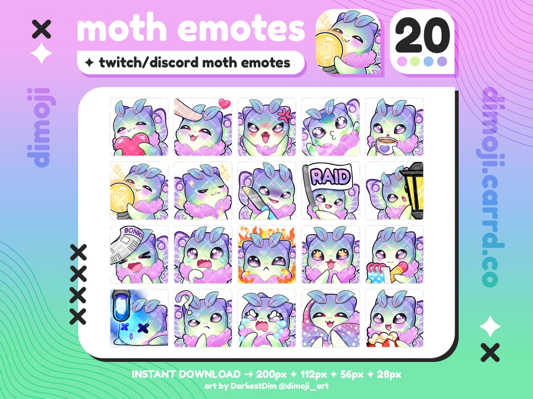 Moth Emotes This item is unavailable - Etsy