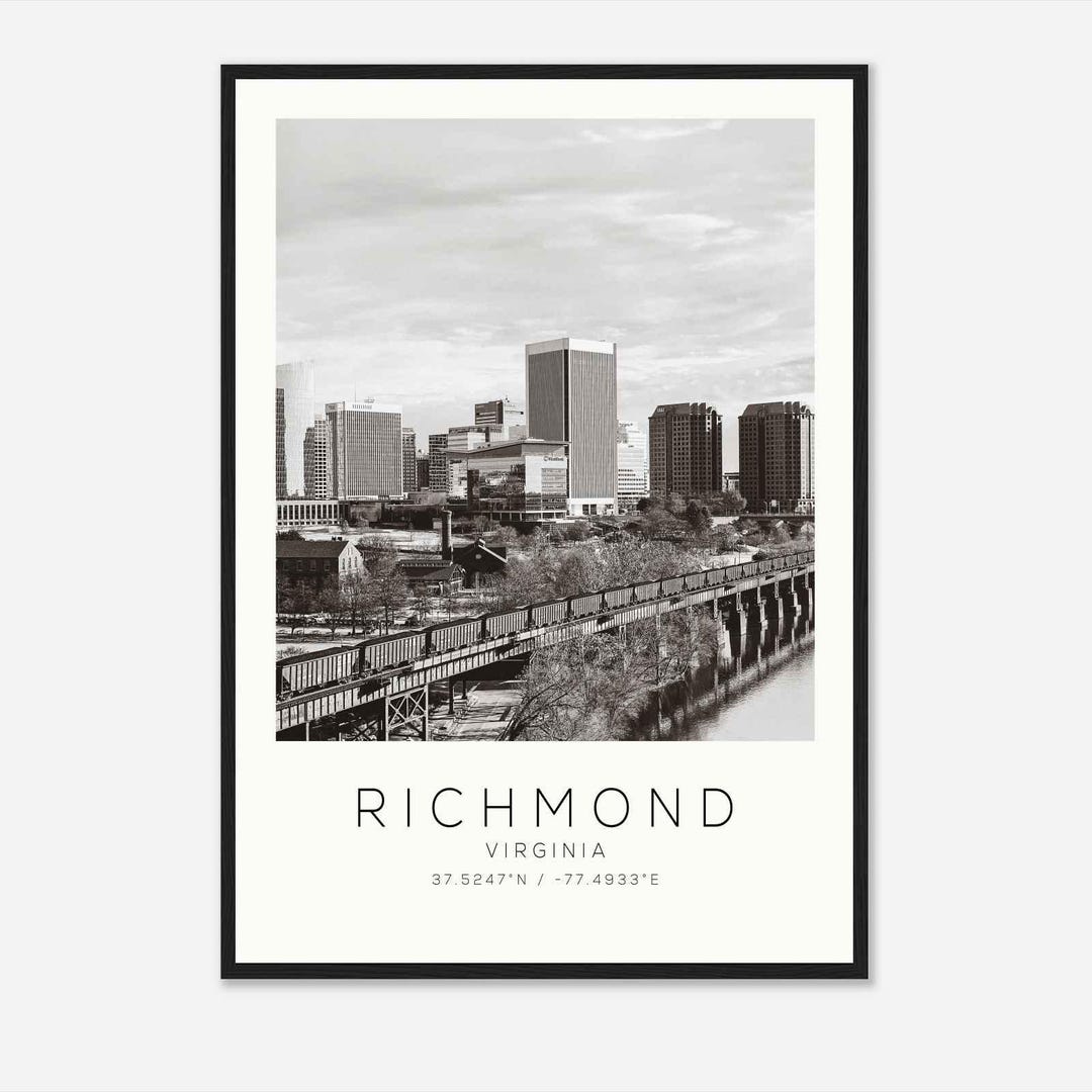Richmond Virginia Photo Travel Poster, Richmond Travel Print ...