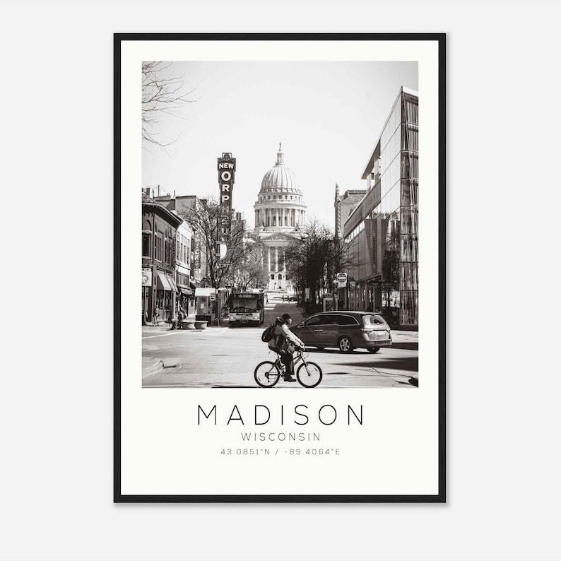 Madison Wisconsin Photo Travel Poster