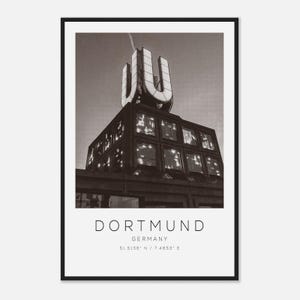 Dortmund Germany Travel Photo Poster BW, Dortmund Travel Print, Minimalist Travel Poster Print