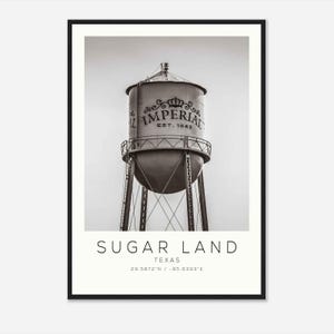 Sugar Land Texas Photo Travel Poster, Sugar Land Travel Print, Minimalist Travel Print