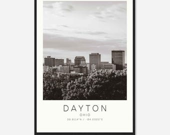 Dayton Ohio Photo Travel Poster, Dayton Ohio Travel Print, Minimalist Travel Print