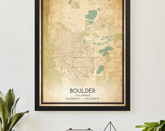 Boulder Colorado CO City Street Road Map | Svg Png Dxf Pdf Eps | Vector ...