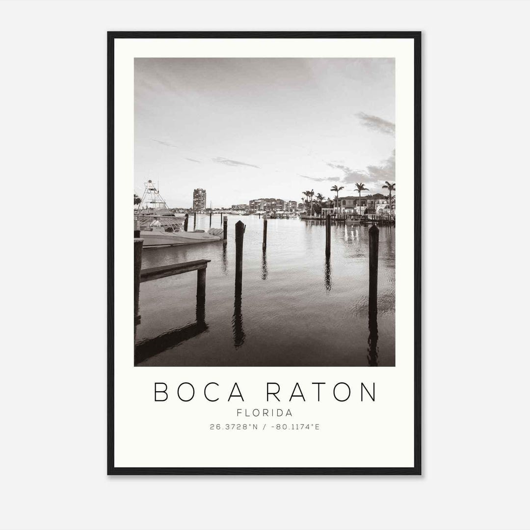 Boca Raton Florida Photo Travel Poster, Boca Raton Travel Print ...