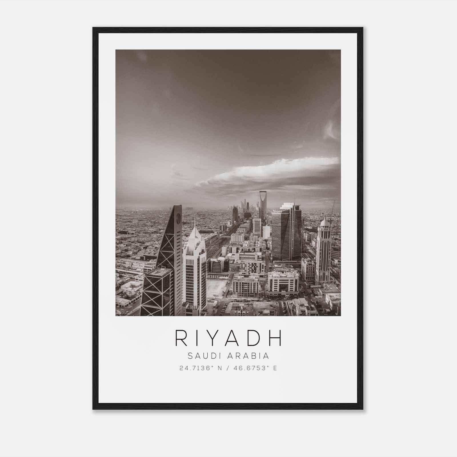 Riyadh Saudi Arabia Travel Photo Poster BW, Riyadh Travel Print ...