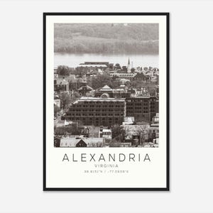 Alexandria Virginia Photo Travel Poster, Alexandria Travel Print, Minimalist Travel Print