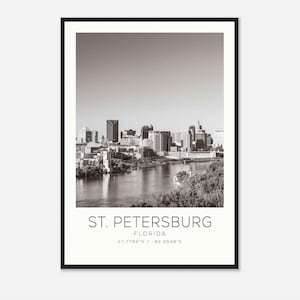 St. Petersburg Florida Foto Reise Poster, St. Petersburg Reise Foto, Minimalistischer Reise Druck DS1