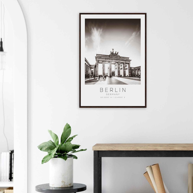 BERLIN Germany Travel Photo Poster BW, BERLIN Travel Print, Minimalist