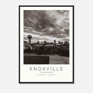 Knoxville Tennessee DS1 Photo Travel Poster, Knoxville Tennessee Travel Print, Minimalist Travel Print