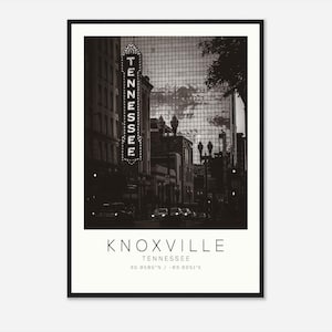 Knoxville Tennessee DS2 Photo Travel Poster, Knoxville Tennessee Travel Print, Minimalist Travel Print