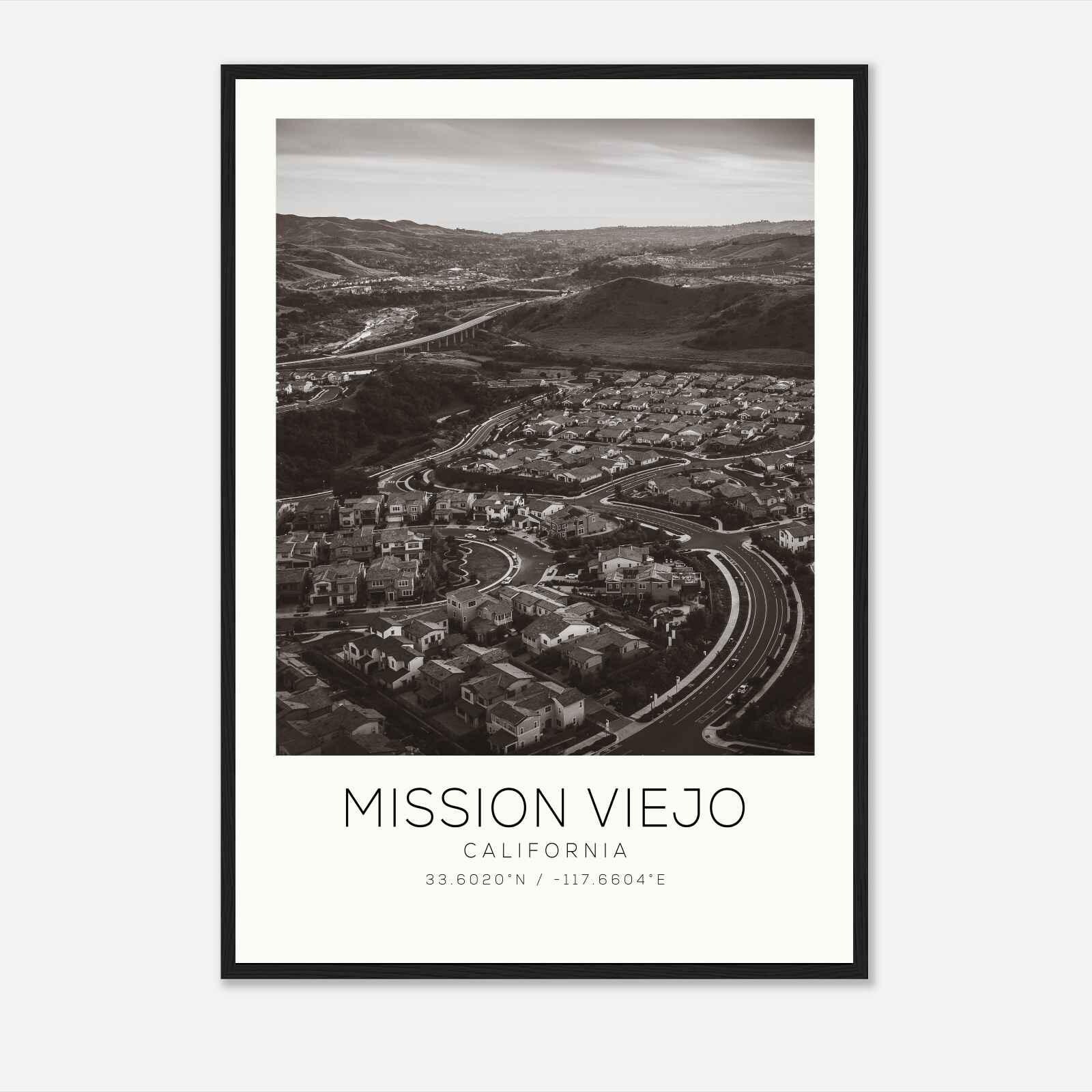 Mission Viejo California Photo Travel Poster, Mission Viejo California Travel Print, Minimalist Travel Print DS1