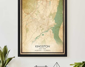 Typographic Map of Preston in Cambridge, Ontario | City Map Print
