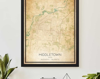 Vintage Mid Century Cape Map Kunstdruck Poster Kundenspezifische Karte Kunst