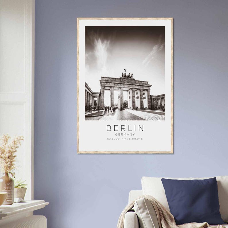 BERLIN Germany Travel Photo Poster BW, BERLIN Travel Print, Minimalist