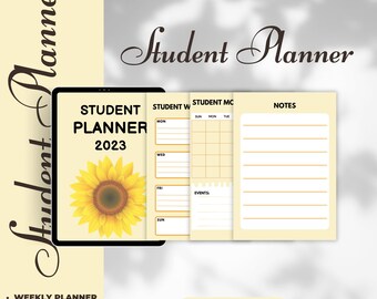 college student planner pdf Student Planner Printable| College Planner Printable| University and School| Homework Organiser | Student Pages| Undated| A4