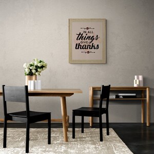 In all things give thanks Printable Wall Art| Boho Landscape| Wall Art | Art Prints| Gift for him | DIGITAL DOWNLOAD